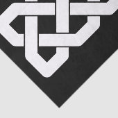 Elegant Black en White Celtic Knot Pattern Tissuepapier (Detail)