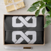 Elegant Black en White Celtic Knot Pattern Tissuepapier (Geschenk)