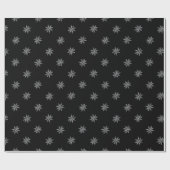 Elegant Black en White Chalk Snowflakes Cadeaupapier (Vlak)