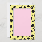 Elegant Black en White Cheetah Pattern Aankondiging (Voorkant)