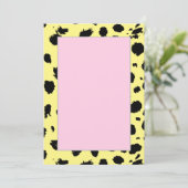 Elegant Black en White Cheetah Pattern Aankondiging (Staand voorkant)