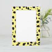 Elegant Black en White Cheetah Pattern Aankondiging (Staand voorkant)