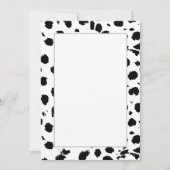 Elegant Black en White Cheetah Pattern Aankondiging (Voorkant)