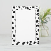 Elegant Black en White Cheetah Pattern Aankondiging (Staand voorkant)