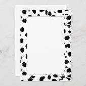 Elegant Black en White Cheetah Pattern Aankondiging (Voorkant / Achterkant)
