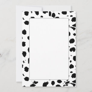 Elegant Black en White Cheetah Pattern Aankondiging