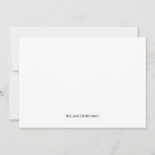 Elegant Black en White Classic Note Card Notitiekaartje