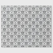 Elegant Black en White Damask Cadeaupapier (Vlak)