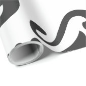 Elegant Black en White Damask Cadeaupapier (Rol Hoek)