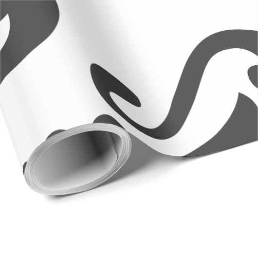 Elegant Black en White Damask Cadeaupapier (Rol Hoek)