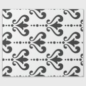 Elegant Black en White Damask Cadeaupapier (Vlak)