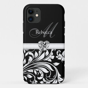 Elegant Black en White Damask Case-Mate iPhone Case