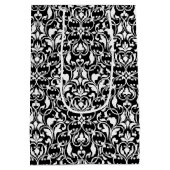 Elegant Black en White Damask Medium Cadeauzakje (Achterkant)