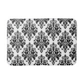 Elegant Black en White Damask Pattern Badmat (Voorkant)