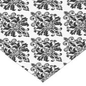 Elegant Black en White Damask Pattern Korte Tafelloper (Hoek)