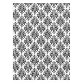Elegant Black en White Damask Pattern Tafelkleed (Voorkant)