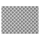 Elegant Black en White Damask Pattern Tafelkleed (Voorkant (Horizontaal))