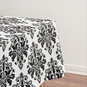 Elegant Black en White Damask Pattern Tafelkleed (Voorbeeld)