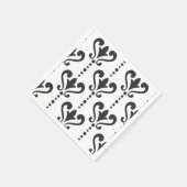 Elegant Black en White Damask Servet (Hoek)