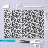 Elegant Black en White Damask Swirls Tissuepapier (Craft)