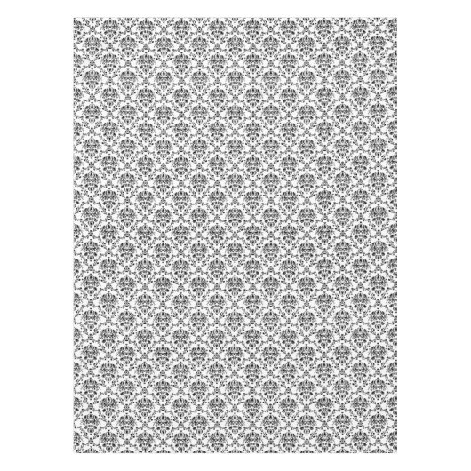 Elegant Black en White Damask Tafelkleed (Voorkant)