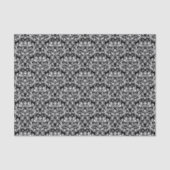 Elegant Black en White Damask Tissuepapier (Voorkant)