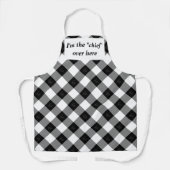 Elegant Black en White Diamond Pattern Schort (Voorkant)