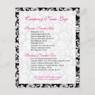 Elegant Black en White Floral Damaskers Flyer