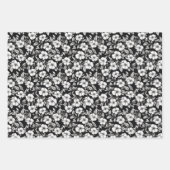 Elegant Black en White Floral Inpakpapier Vel (Voorkant 2)