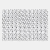 Elegant Black en White Floral Inpakpapier Vel (Voorkant 3)