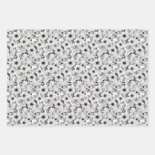 Elegant Black en White Floral Inpakpapier Vel (Voorkant 2)