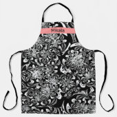 Elegant Black en White Floral Schort (Voorkant)