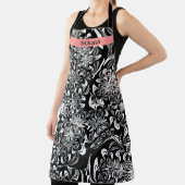 Elegant Black en White Floral Schort (Insitu)