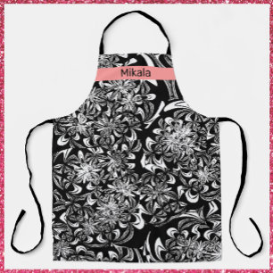 Elegant Black en White Floral Schort