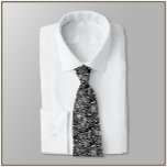Elegant Black en White Floral Stropdas<br><div class="desc">Mooie en elegante zwarte en witte florale stropdas.</div>