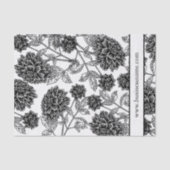 Elegant Black en White Floral Tissuepapier (Voorkant)
