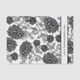 Elegant Black en White Floral Tissuepapier