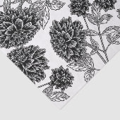 Elegant Black en White Floral Tissuepapier (Detail)
