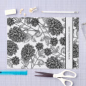 Elegant Black en White Floral Tissuepapier (Craft)