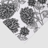 Elegant Black en White Floral Tissuepapier (Detail)