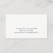 Elegant Black en White Floral Wreath Hair Beauh Visitekaartje (Achterkant)