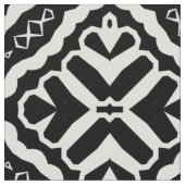  Elegant Black en White Geometric Pattern Stof (Close Up)