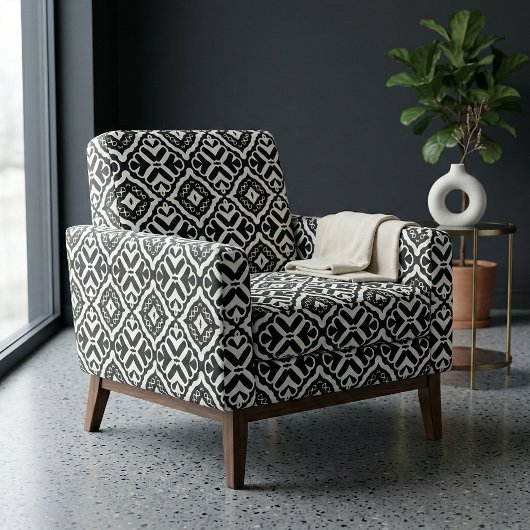  Elegant Black en White Geometric Pattern Stof