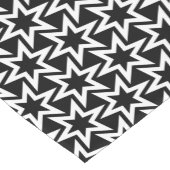 Elegant Black en White Geometric Star Korte Tafelloper (Hoek)
