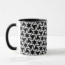 Elegant Black en White Geometric Star Pattern Mok