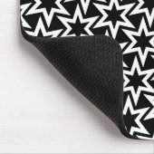 Elegant Black en White Geometric Star Pattern Muismat (Hoek)