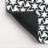 Elegant Black en White Geometric Star Pattern Muismat (Hoek)