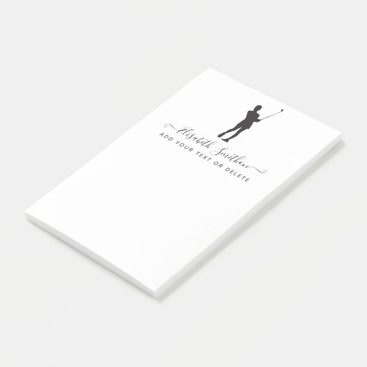 Elegant Black en White Golf Personal Stationery Post-it® Notes (Schuin)