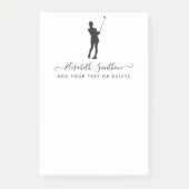 Elegant Black en White Golf Personal Stationery Post-it® Notes (Voorkant)