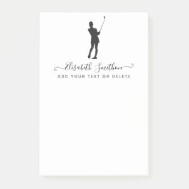 Elegant Black en White Golf Personal Stationery Post-it® Notes